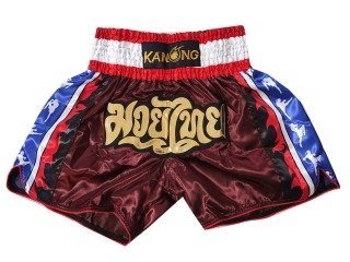 Kanong Kickboxen Hose : KNS-149-Kastanienbraun