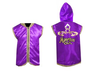 KANONG personalisierte Boxjacke mit Kapuze : KNHOD-121-Lila