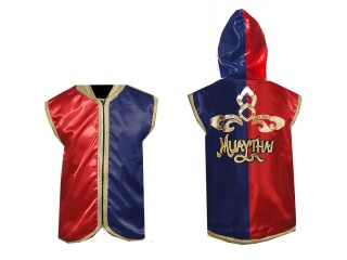 KANONG personalisierte Boxjacke mit Kapuze : KNHOD-121-Rot-Marineblau