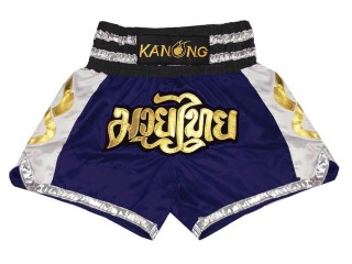Kanong Thai boxen hosen : KNS-141-Marineblau