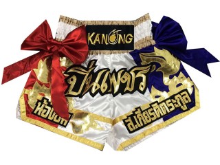 Kanong Personalisierte Kickboxhose : KNSCUST-1023 Weiß