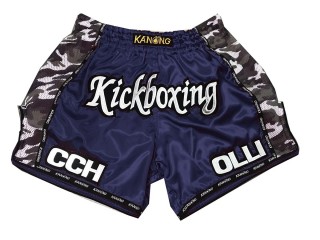 Kanong Personalisierte  Kickboxing Hose : KNSCUST-1024 Marinenblau