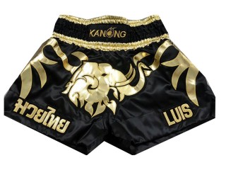Kanong Kickboxhose selber gestalten : KNSCUST-1046 Schwarz