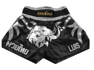 Kanong Kickboxing Hose selber gestalten : KNSCUST-1047 Schwarz