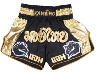 Kanong Personalisierte Kickbox Hose : KNSCUST-1063 Schwarz