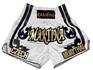 Kanong personalisierte box hose damen : KNSCUST-1064 Weiß
