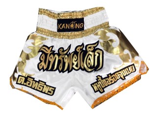 Kanong Kickbox Hose selber gestalten : KNSCUST-1071 Weiss