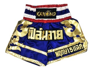 Kanong personalisierte Kickbox Hosen : KNSCUST-1098 Blau