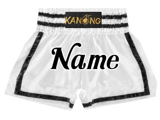 Kanong personalisierte Kickbox Shorts : KNSCUST-1173 Weiss