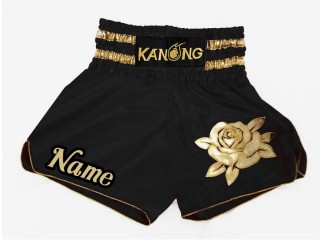 Kanong personalisierte Kickboxhose : KNSCUST-1174 Schwarz