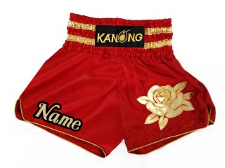 Kanong personalisierte Kickboxing Hose : KNSCUST-1176 Rot