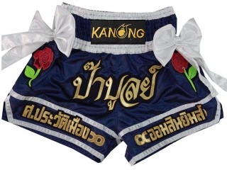Kanong personalisierte Kickbox Shorts : KNSCUST-1177 Marineblau