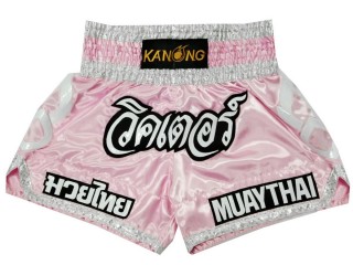 Kanong personalisierte Kickbox Shorts : KNSCUST-1185 Rosa