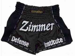 Kanong Kickboxhose mit eigenen namen : KNSCUST-1187 Schwarz