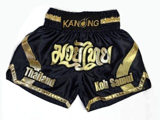 Kanong Kickbox Shorts selber gestalten : KNSCUST-1202 Schwarz