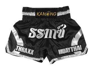 Kanong personalisierte thai boxhose : KNSCUST-1203 Schwarz