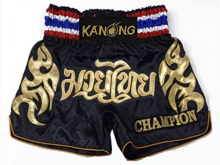 Kanong Personalisierte Kickboxhose : KNSCUST-1206 Schwarz