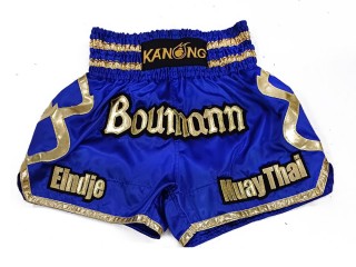 Kanong personalisierte Kickboxing Hose : KNSCUST-1213 Blau