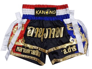 Kanong muay thai shorts selber machen : KNSCUST-1214 Schwarz
