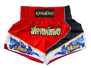 Kanong personalisierte Kickboxing Hose : KNSCUST-1231 Rot