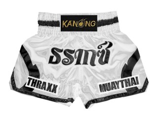 Kanong Personalisierte kickbox hose damen : KNSCUST-1241 Weiß