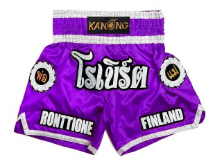 Kanong Personalisierte  Kickboxing Hose : KNSCUST-1242-Lila