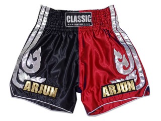 Kanong personalisierte Muay Thai Hose : KNSCUST-1243-Schwarz-Rot