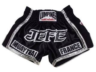 Kanong personalisierte Muay Thai Hosen : KNSCUST-1244-Schwarz