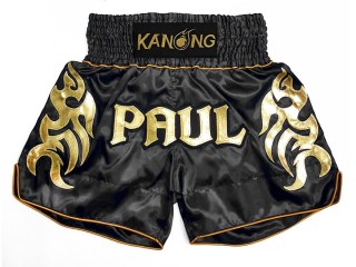 Kanong Personalisierte Kickboxhose : KNSCUST-1245 Schwarz