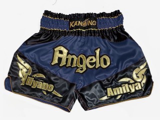 Kanong Personalisierte Kickboxen Hosen : KNSCUST-1248-Marine