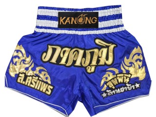 Kanong Personalisierte Kickboxhose : KNSCUST-1249-Blau