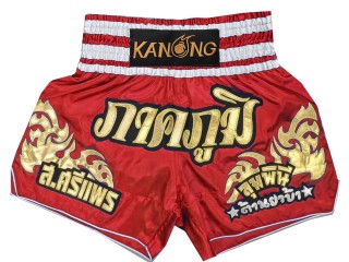 Kanong Personalisierte Kickbox Shorts : KNSCUST-1249-Rot