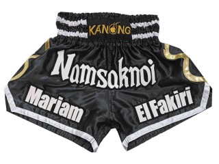Kanong Personalisierte Kickboxhose : KNSCUST-1250-Schwarz
