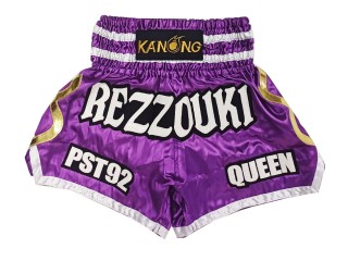 Kanong personalisierte kickbox hose damen : KNSCUST-1250-Lila