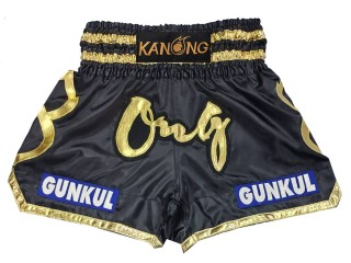 Kanong Personalisierte Kickbox Shorts : KNSCUST-1256 Schwarz