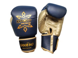 Kanong Boxhandschuhe für Kinder : Thai Power Marinenblau und Gold