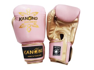 Kanong Kinder Boxhandschuhe : Thai Power Rosa und Gold