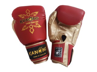 Kanong Kinder Boxhandschuhe : Thai Power Rot und Gold
