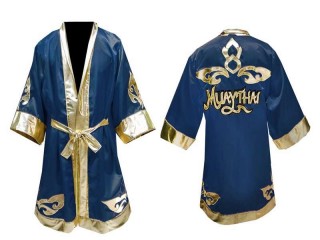 Personalisierte Boxerkostüm Boxermantel für Kinder : Marinenblau Thailändisches Design