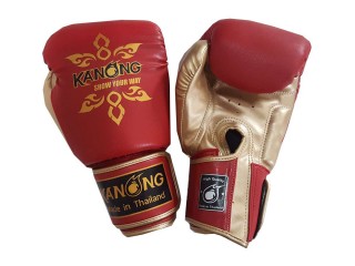 Kanong Trainings-Boxhandschuhe : Thai Power Rot/Gold