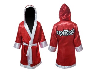 Kanong Boxer kostüm Boxermantel mit kapuze selber gestalten : Rot
