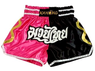 Kanong Kickboxen Hose : KNS-143-Rosa-Schwarz