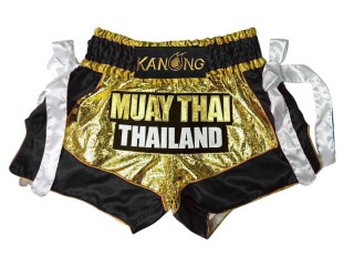 Kanong Kickboxen Hose : KNS-152-Gold-Schwarz