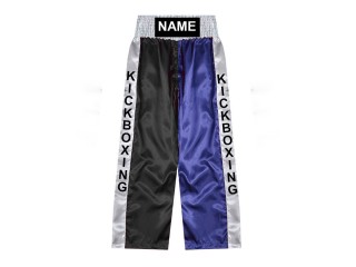 Personalisierte Kickboxhosen : KNPANTS-001-Schwarz-Marine