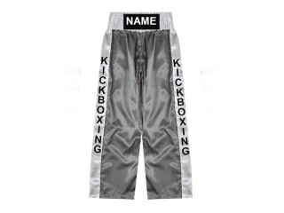 Personalisierte Kickboxhosen : KNPANTS-001-Silber