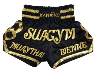 Kanong Personalisierte Kickbox Hose : KNSCUST-1001 Schwarz