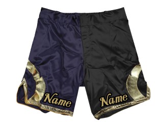 Personalisierte MMA Hose : Marineblau-Schwarz