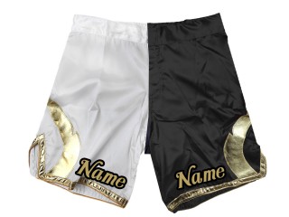 Personalisierte MMA Hose : Weiß-Schwarz