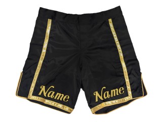 Personalisierte MMA Shorts : Schwarz-Gold