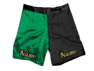 Personalisierte MMA Shorts : Grün-Schwarz